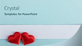  Presentation with valentine - Presentation design consisting of valentine-s-day-two-red background and a sky blue colored foreground
