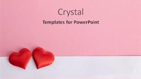  Presentation with pink silk - Slide deck enhanced with valentine-s-day-two-red background and a lemonade colored foreground