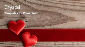  Presentation with red stripe - Slide deck enhanced with valentine-s-day-two-red background and a coral colored foreground