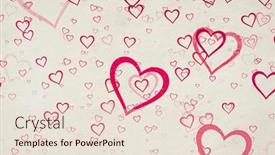  Presentation with valentine - Beautiful PPT theme featuring valentine-s-day-vintage-background backdrop and a lemonade colored foreground