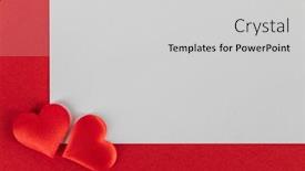  Presentation with love frame - Colorful presentation design enhanced with valentine-s-day-white-blank backdrop and a light gray colored foreground