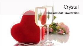  Presentation with valentine - Beautiful presentation design featuring valentine's day backdrop and a white colored foreground