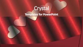  Presentation with photograph - Beautiful PPT theme featuring valentine's hearts made of paper on felt material from photograph backdrop and a tawny brown colored foreground