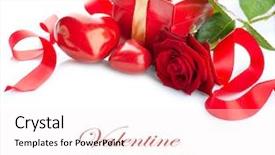  Presentation with rose flower - Amazing slides having valentine valentines hearts rose flower backdrop and a sky blue colored foreground