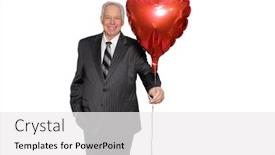  Presentation with helium - Cool new slides with valentines-day-a-business-man backdrop and a white colored foreground