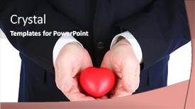  Presentation with give - PPT theme featuring valentines-day-a-man-holds background and a black colored foreground