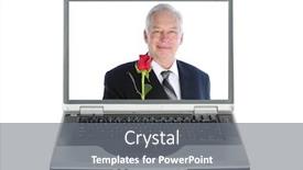  Presentation with give - Colorful PPT layouts enhanced with valentines-day-a-man-holds backdrop and a gray colored foreground