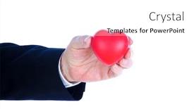  Presentation with love heart - Presentation having valentines-day-a-man-holds background and a white colored foreground