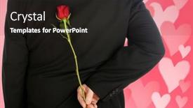  Presentation with valentines day - Presentation theme consisting of valentines-day-a-man-holds background and a dark gray colored foreground