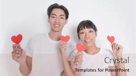  Presentation with valentines - Colorful presentation theme enhanced with valentines-day-and-love-romantic backdrop and a coral colored foreground