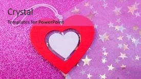  Presentation with red gold white - Presentation theme with red and white heart gold background and a lilac colored foreground