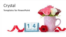  Presentation with valentines day - Theme enhanced with valentines day background with calendar background and a  colored foreground
