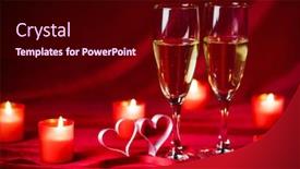  Presentation with valentines - Slides with valentines-day-background-with-champagne background and a wine colored foreground