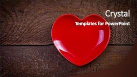  Presentation with valentines day - Audience pleasing presentation theme consisting of valentines day background with hearts backdrop and a tawny brown colored foreground