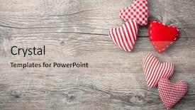  Presentation with valentines day - Slides having valentines day background with patterned background and a light gray colored foreground
