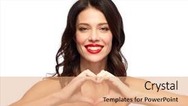  Presentation with young happy people smiling - Presentation theme having valentines day beauty and people background and a coral colored foreground