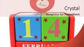  Presentation with valentines day - Colorful slides enhanced with monthly calendars - valentines day calendar wooden backdrop and a  colored foreground