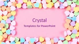  Presentation with candy - Slide deck consisting of candies - high angle shot of valentines background and a lemonade colored foreground