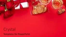  Presentation with valentines day - Presentation featuring valentines-day-card-with-champagne background and a red colored foreground