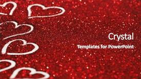  Presentation with valentines day - Beautiful presentation design featuring valentines day card with heart backdrop and a tawny brown colored foreground