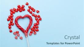  Presentation with valentines - Slide set featuring valentines-day-card-with-heart background and a sky blue colored foreground