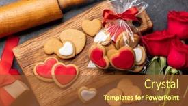  Presentation with heart flowers - Theme enhanced with valentines-day-card-with-heart background and a red colored foreground