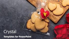  Presentation with heart flowers - Slide deck enhanced with valentines-day-card-with-heart background and a dark gray colored foreground