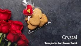  Presentation with heart flowers - Presentation having valentines-day-card-with-heart background and a dark gray colored foreground