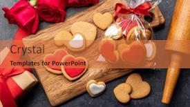  Presentation with valentines day - PPT layouts with valentines-day-card-with-heart background and a coral colored foreground
