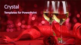  Presentation with valentines day - Slide deck having valentines day celebration with champagne background and a wine colored foreground