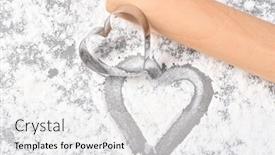  Presentation with cookie - PPT layouts with valentines-day-concept-a-heart background and a white colored foreground