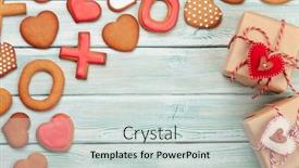  Presentation with valentines day - Colorful PPT theme enhanced with valentines-day-concept-greeting-card backdrop and a lemonade colored foreground