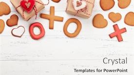  Presentation with greeting card - Slide deck enhanced with valentines-day-concept-greeting-card background and a white colored foreground