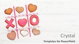 Presentation with greeting card - Slide deck having valentines-day-concept-greeting-card background and a white colored foreground