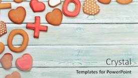  Presentation with valentines day - Amazing slides having valentines-day-concept-greeting-card backdrop and a soft green colored foreground