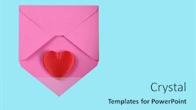  Presentation with teal - Presentation design consisting of valentines-day-concept-red-heart background and a arctic colored foreground