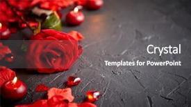  Presentation with love frame - Presentation consisting of candles dating accessories boxed gift background and a gray colored foreground