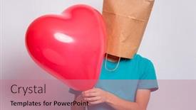  Presentation with family day - Slide set featuring symbol of love family hope background and a coral colored foreground