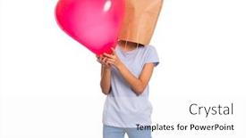  Presentation with child teen - Cool new slide deck with valentines-day-concept-teen-girl backdrop and a white colored foreground