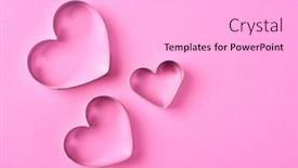  Presentation with valentines day - Theme enhanced with valentines-day-concept-three-heart background and a lavender colored foreground