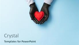  Presentation with medical heart infection - Presentation design consisting of valentines-day-concept background and a cool aqua colored foreground