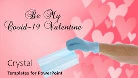  Presentation with human face - Cool new PPT layouts with valentines-day-coronavirus-valentine-covid backdrop and a lemonade colored foreground