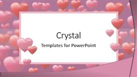  Presentation with valentines day - Slide deck with valentines day design with hearts background and a white colored foreground