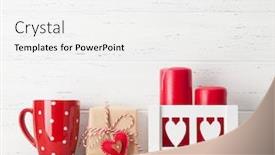  Presentation with valentines day - Beautiful slide set featuring valentines-day-greeting-box backdrop and a white colored foreground