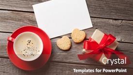  Presentation with valentines - Slides with valentines-day-greeting-card-red background and a tawny brown colored foreground