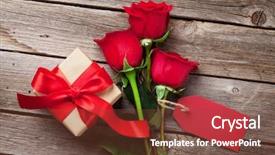  Presentation with valentines day - Amazing slides having valentines day greeting card red backdrop and a tawny brown colored foreground