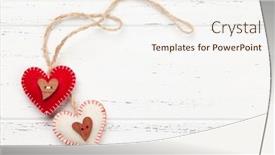  Presentation with valentines - Cool new PPT theme with valentines-day-greeting-card-template backdrop and a cream colored foreground