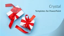  Presentation with greeting card - Colorful presentation design enhanced with valentines-day-greeting-card-template backdrop and a sky blue colored foreground