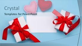  Presentation with decor - Presentation design with valentines-day-greeting-card-template background and a light blue colored foreground