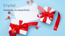  Presentation with valentines day - Colorful presentation design enhanced with valentines-day-greeting-card-template backdrop and a sky blue colored foreground